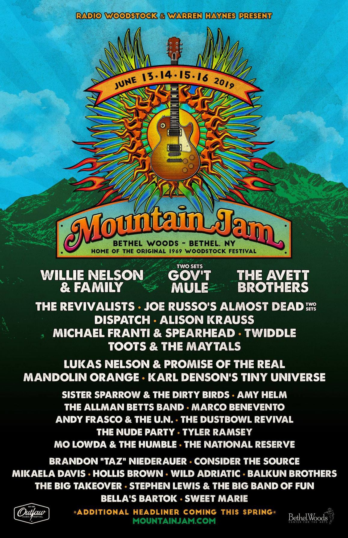 Mountain Jam, June 13-16, Bethel Woods